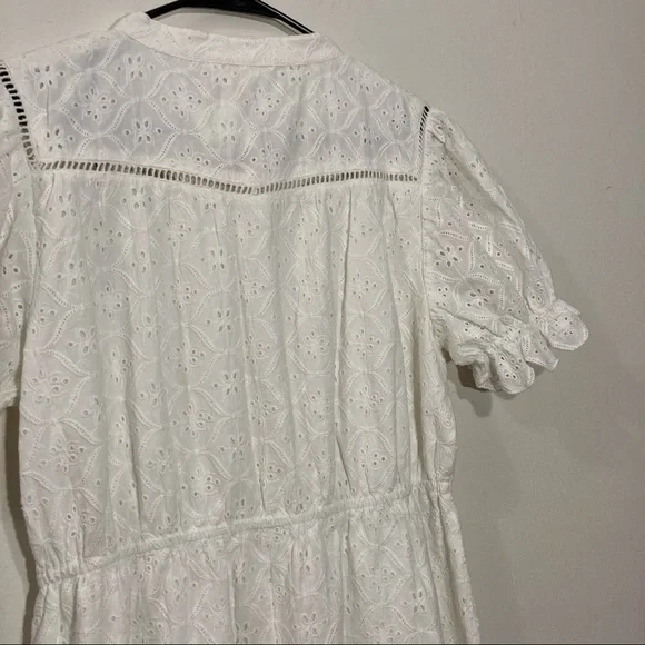 BA&SH White Embroidered Eyelet Beky Dress NWT 100% Cotton White Dress - Picture 13 of 16